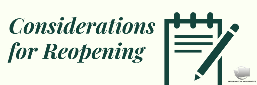 Considerations for reopening
