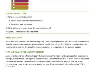 Chapter: Income Statement – Guide