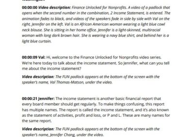 Chapter: Income Statement – Video Transcript