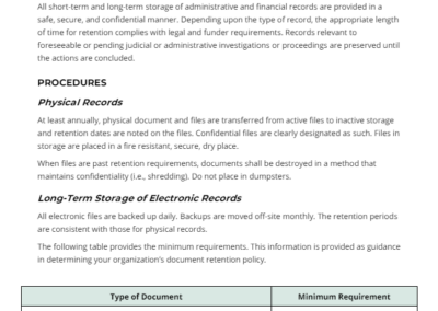 Document Retention Policy
