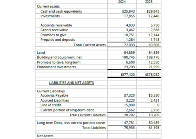 Sample Balance Sheet
