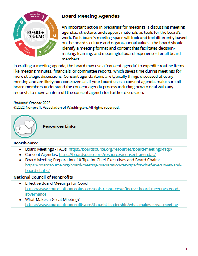 Board Meeting Agenda Resource