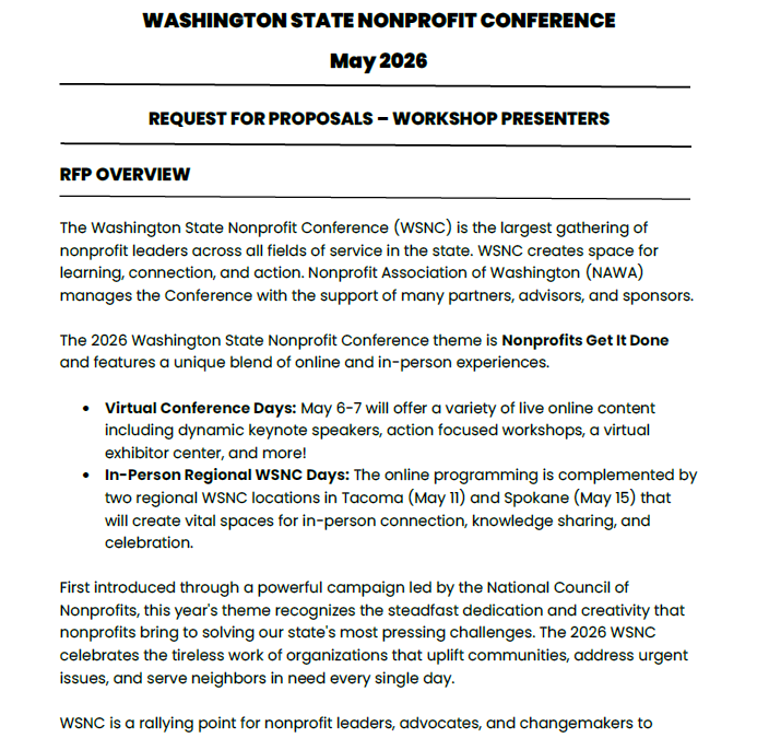 2026 WSNC RFP presenter packet cover page