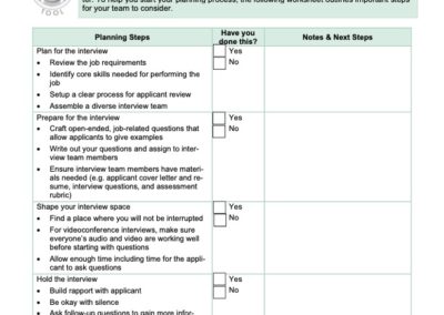 Interview Planning Tool