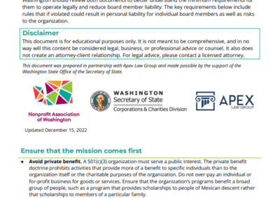 Federal Nonprofit Board Standards