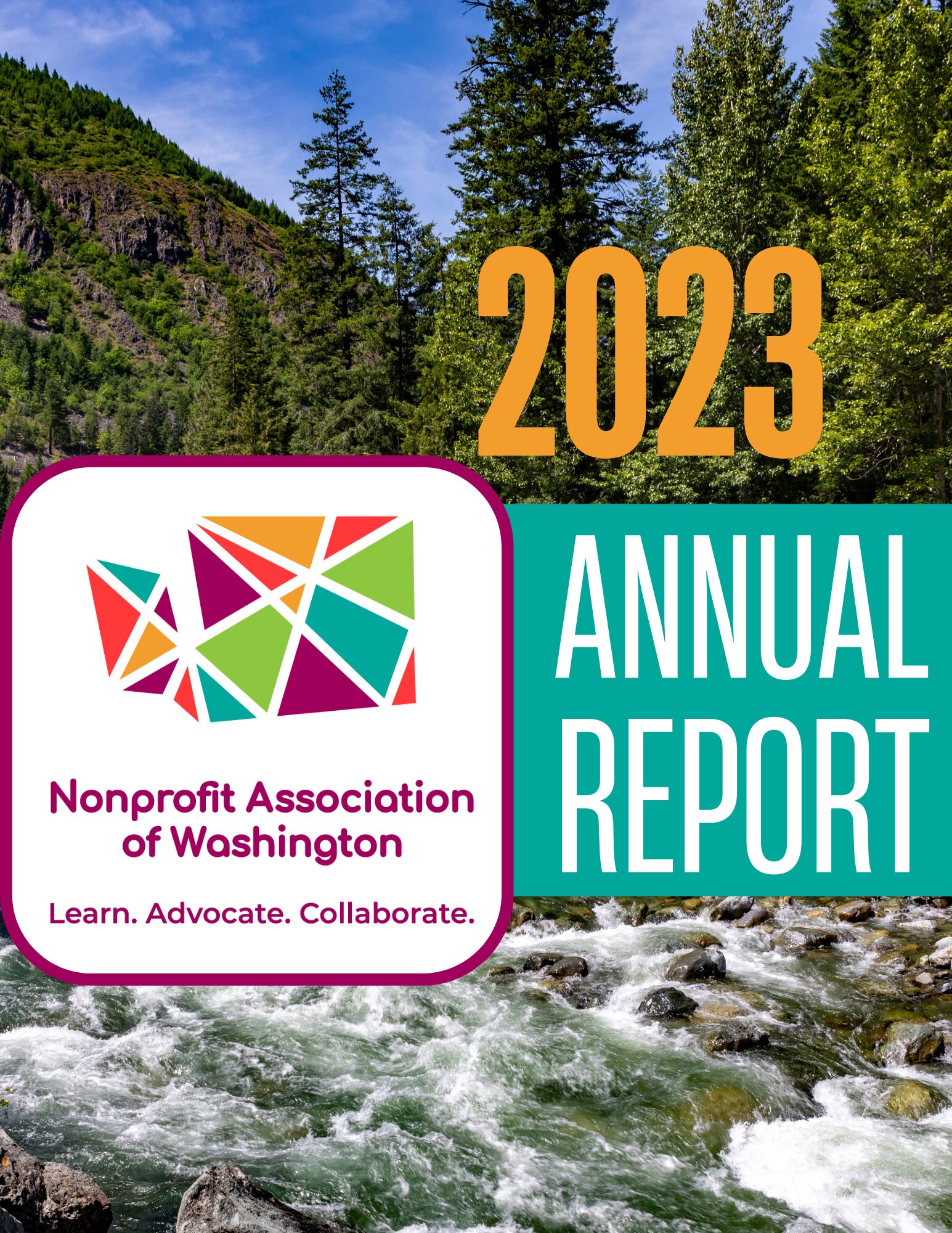 A river running through a forest with rocks and trees