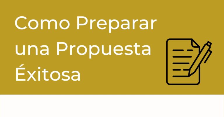 Como Preparar una Propuesta Éxitosa