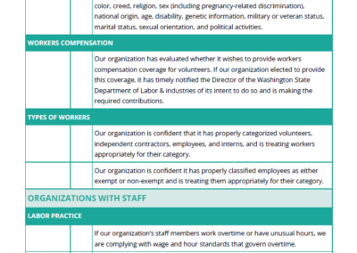 Legal Checklist: Employment Law
