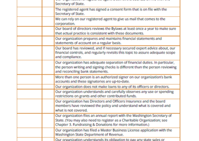 Legal Checklist: State Law
