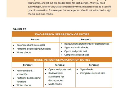 Separation of Duties Worksheet