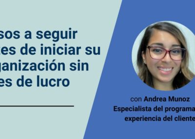 ONLINE: Pasos a seguir antes de iniciar su organización sin fines de lucro