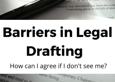Barriers in Legal Drafting