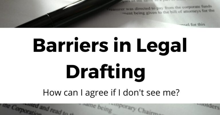 Barriers in Legal Drafting