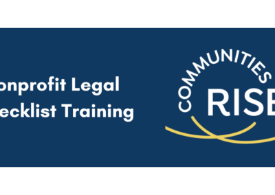 Online: Nonprofit Legal Health Checklist Training