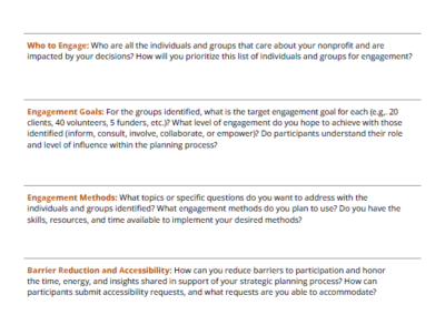 Engagement Plan Resource