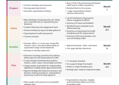 SPiN Process Overview Timeline Sample