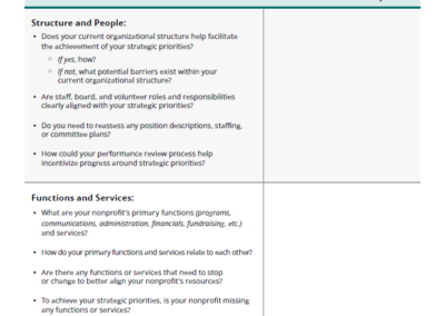 Aligning Your Nonprofit’s Resources – Reflection Activity